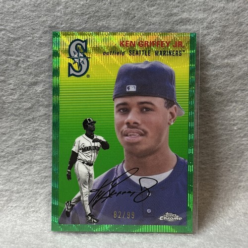 Ken Griffey Jr 2023 Topps Chrome Platinum Anniversary /99 Green Wave 🔥CLEAN 🔥
