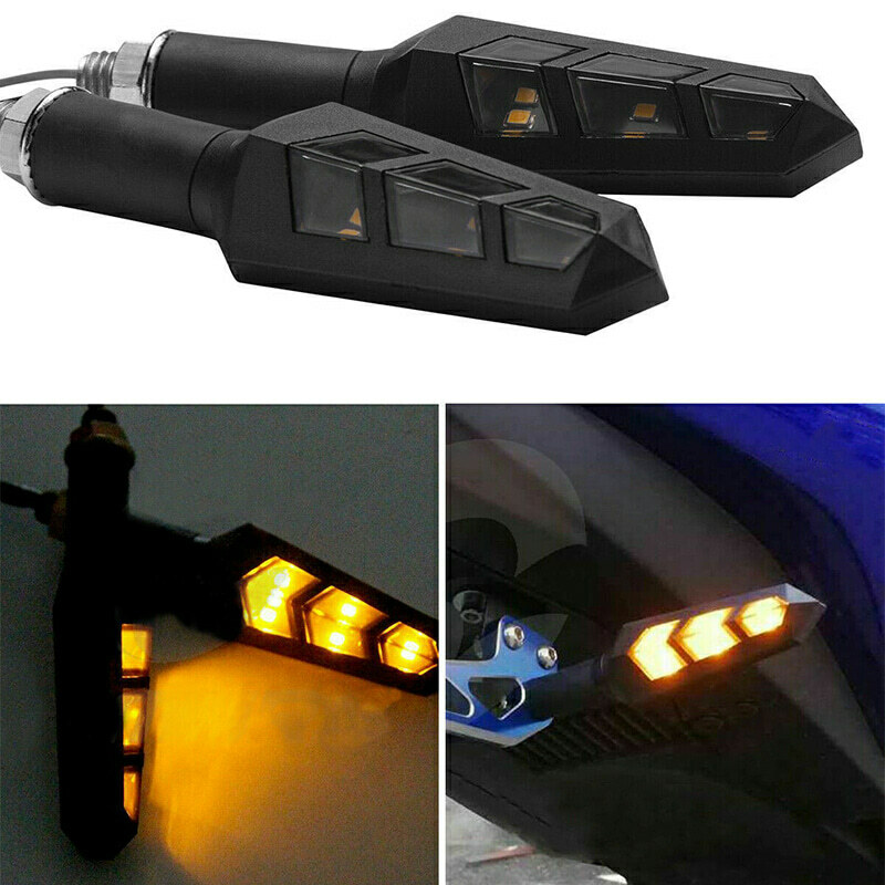 UNIVERSAL MOTORCYCLE SMOKE LED TURN SIGNALS INDICATORS BLINK