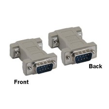  x10 DB9 Male to DB9 Male Null Modem Adapter RS-232 Shielded Molded Crossover