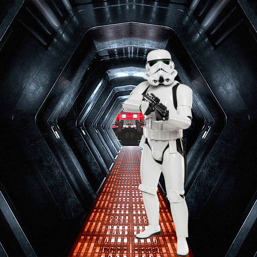 1/6 Star Wars Death Star Backdrop 15”x15”- Ideal For Storm Trooper