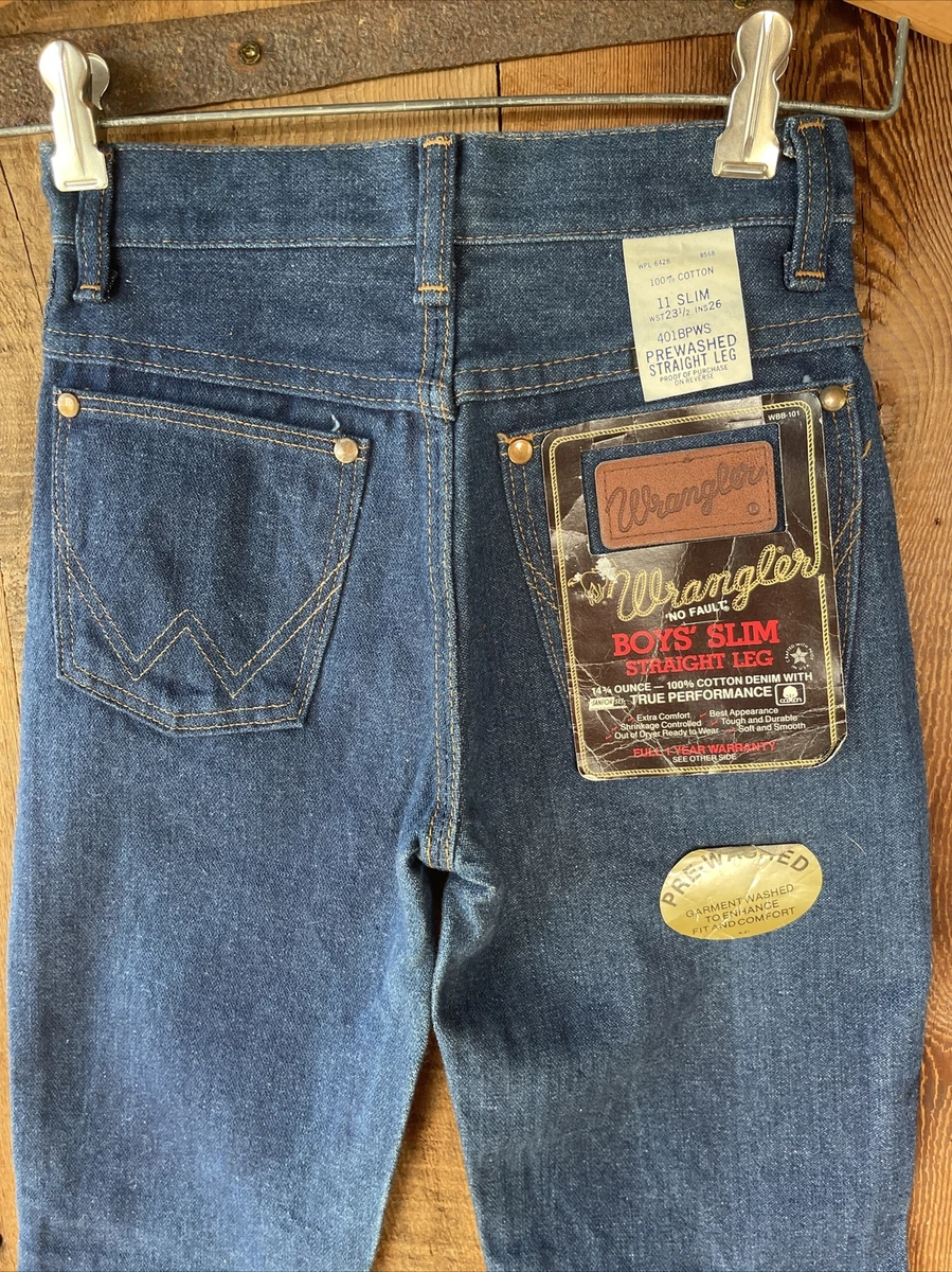 1960s Deadstock Wrangler Boys Vintage Jeans Pants Size 11 Slim Kids NWT No Fault