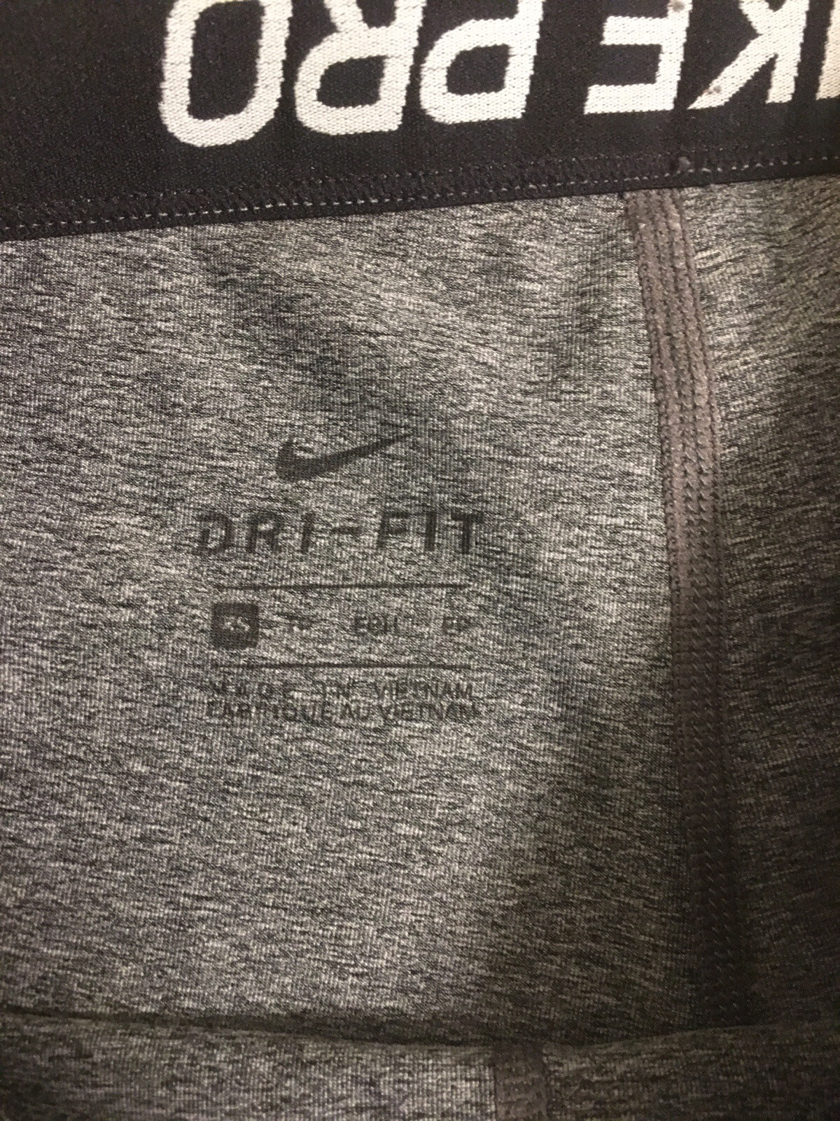 Nike Pro Leggings Womens X-SMALL Gray Active Compression Pants Yoga Athletic thumbnail 6