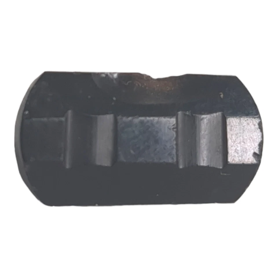 Lot 4 Buttons Vintage Rectangle Black Carved 19 mm x 10mm Shank - Image 4 of 4