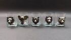 Arthur Court Safari Animals Rocks Double Old Fashioned Glasses Tumblers Set Of 5