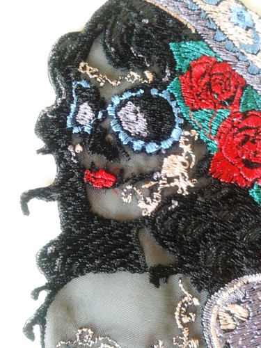 Santa Muerte Gypsy Death Extra Quality Sew-On Embroidered Patch from Ukraine - Picture 4 of 6