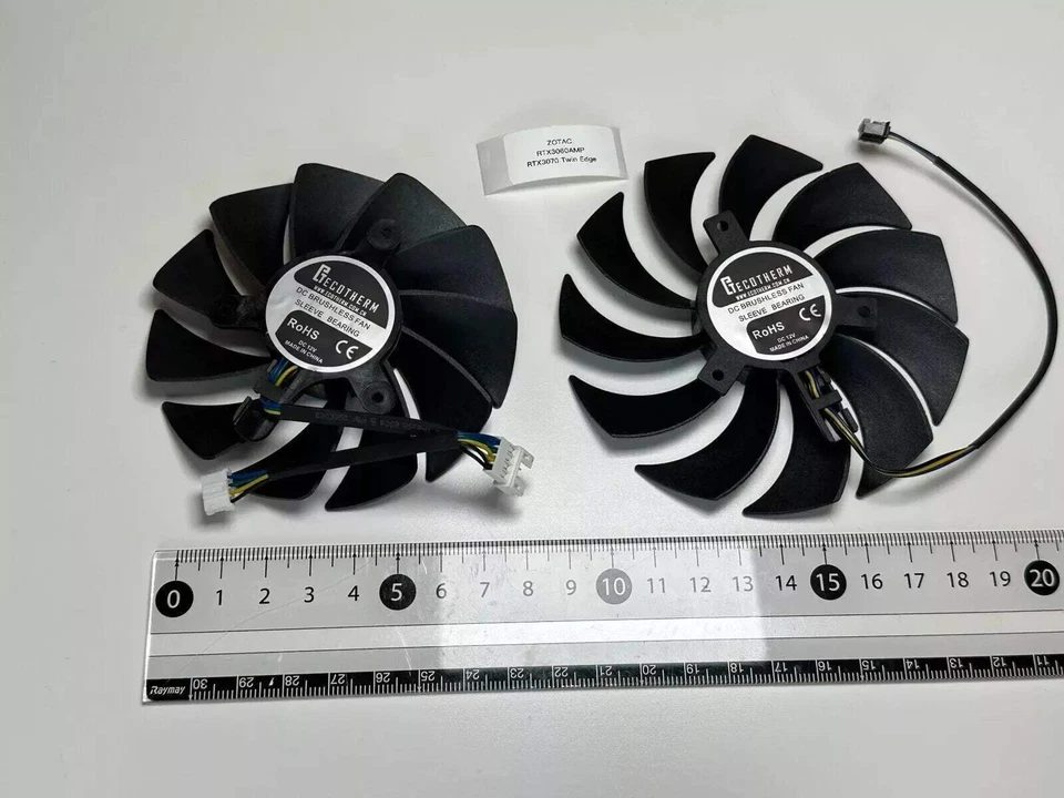 Zotac RTX 3060 /Ti AMP RTX 3070 Twin Edge Replacement Fans GA92S2U GAA8S2U - Image 4 of 4