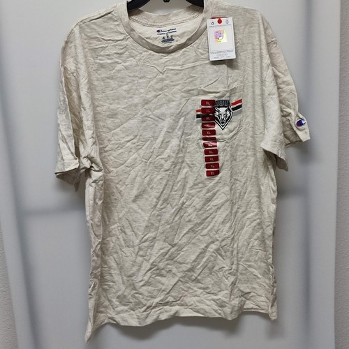 Champion New Mexico Lobos Men's Short Sleeve T-Shirt Oatmeal Beige X-Large