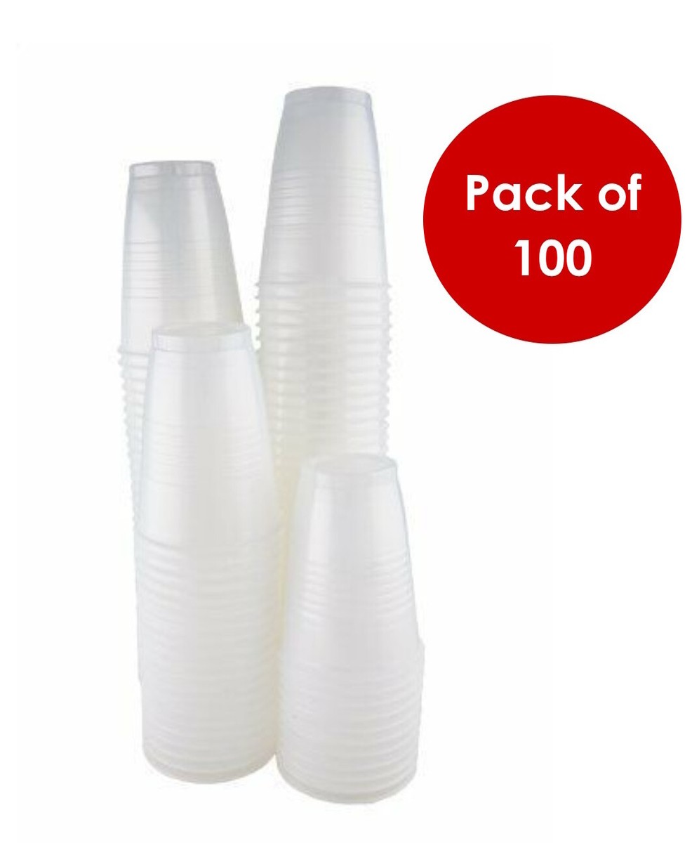 Plastic Cups Disposable Clear 7 Oz. 100 Pc | eBay