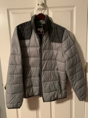 Logo Two-Tone Lightweight Puffer Jacket 