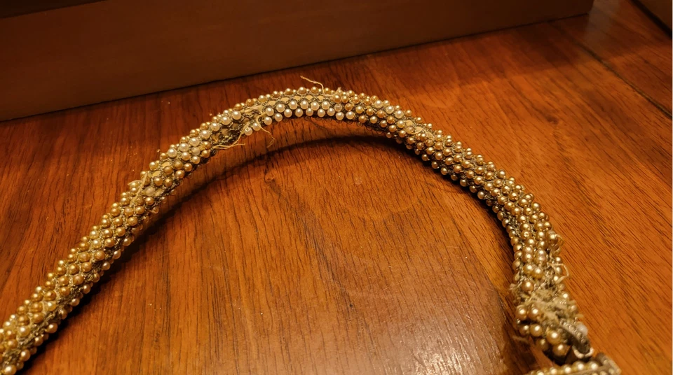 1950-е Saks Fifth Avenue жемчуг бисером Дамская сумка клатч с подходящий монета сумочки - Изображение 4 из 4