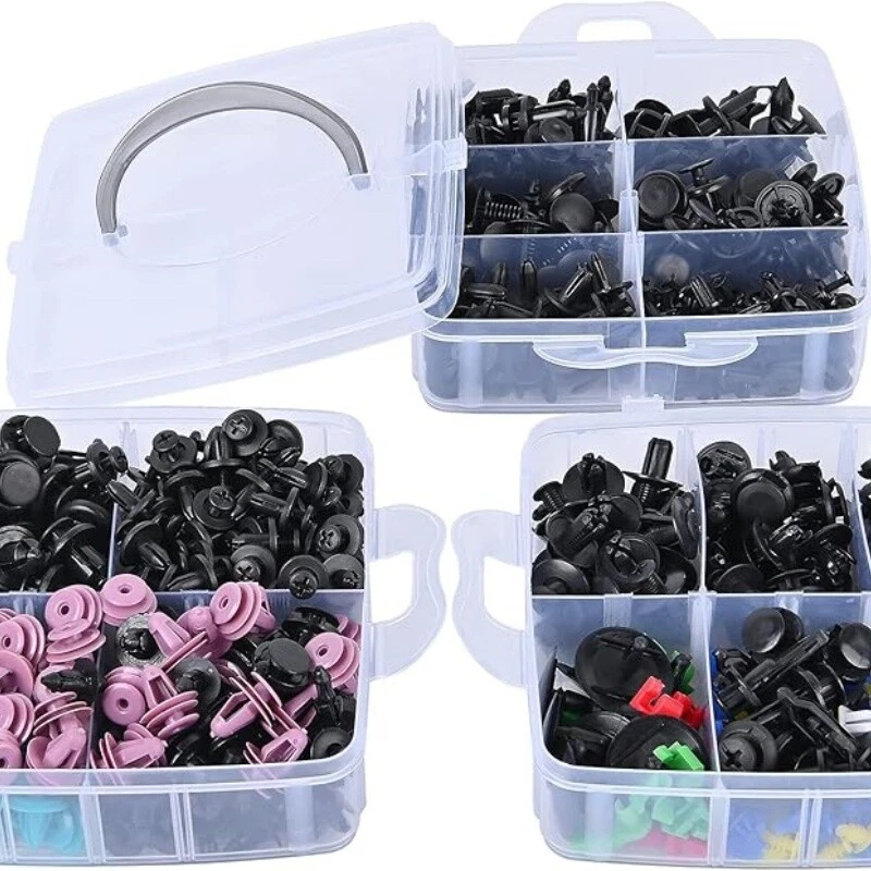 725 piezas sujetador de coche clip sujetadores de empuje molduras de cuerpo de panel de puerta remache Foto 3 de 4