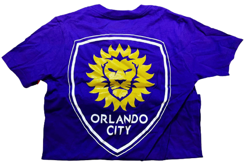 adidas Youth Orlando City SC Big Badge Fan Shirt- Purple, XL (18) - Picture 6 of 11