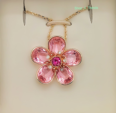 【SWAROVSKI】Florere ペンダント 純正箱付き New w Gift Box SWAROVSKI 5657875 Pink Crystal Flower Florere