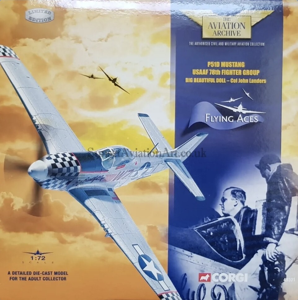 Corgi Aviation P-51D Mustang USAAF 78th Fighter Group Col. John Landers 49301