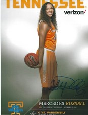 MERCEDES RUSSELL Signed 8.5 x 11 Photo WNBA Basketball SEATTLE STORM Tennessee
