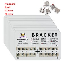 Dental Orthodontic Brackets Metal Braces Standard Roth 022 Hooks 3-4-5/3 SA