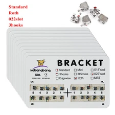 Dental Orthodontic Brackets Metal Braces Standard Roth 022 Hooks 3-4-5/3 SA
