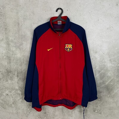 BARCELONA 1998 1999 TRAINING FOOTBALL TRACK JACKET NIKE JERSEY