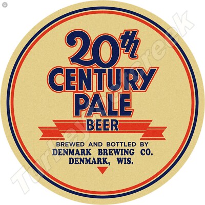 20th Century Pale Beer 11.75'' Round Metal Sign