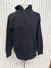 Pull&Bear Hoodie Mens Black Solid Long Sleeve...