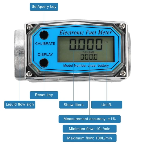 1/1.5/2 inch Digital Turbine Flow Meter LCD Display Flowmeter Oval Gear Flow AU - Picture 2 of 9