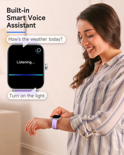 Smart Watch for Women Men for Android iOS, Alexa Built-in, 1.8 IP68 Waterproof