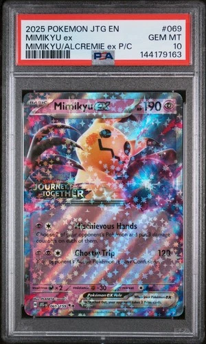 2025 POKEMON JTG EN-JOURNEY TOGETHER #069 MIMIKYU EX PSA 10