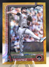 2025 Topps Chrome - Eugenio Suarez - #48 - Gold Wave Refractor /50