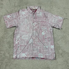 Vintage Barefoot in Paradise Shirt Mens Large Hawaiian Aloha Made USA 90s