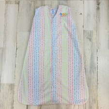 Halo Baby Sleep Sack Size S 6 to 12 M White Rainbow Fleece
