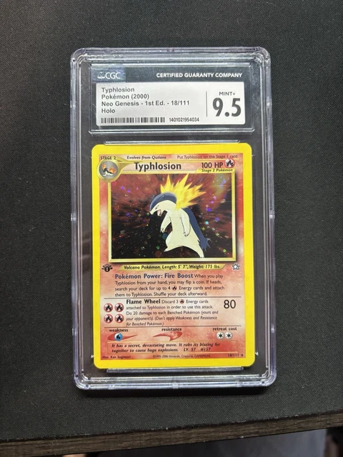 Nintendo Pokemon TCG 2000 CGC 9.5 Typhlosion 18/111 Neo Genesis 1st Ed Holo