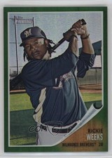 2011 Topps Heritage Chrome Green Refractor Rickie Weeks #C40 vs5