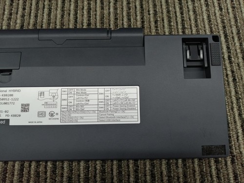 PFU Happy Hacking Keyboard PD-KB820B Bluetooth Tenkeyless Japanese Layout Used - Photo 5/7