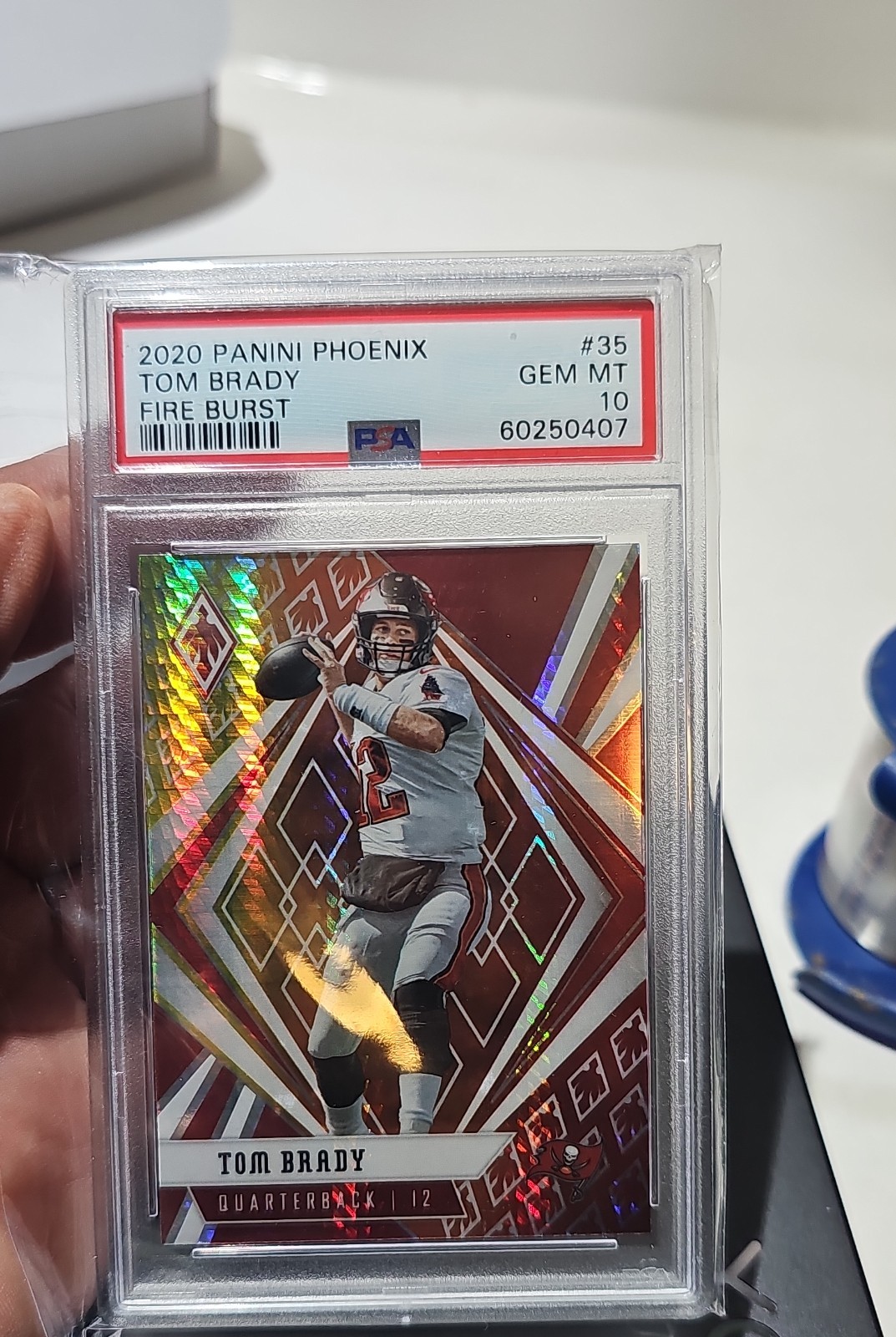 2020 Panini Phoenix - Tom Brady #35 Fire Burst PSA 10 GEM MT !!!!!
