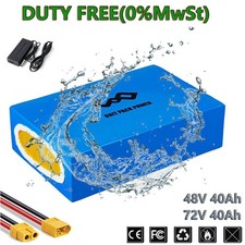 UPP Ebike Battery 48V 60V 72V 40Ah Lithium for 0~5000W Motor Scooter Tricycle RV