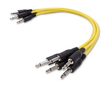 Korg Ms-Cable-Yl Patch Cable Set Yellow 5 Pack Synthesizer Connector Cords Kit