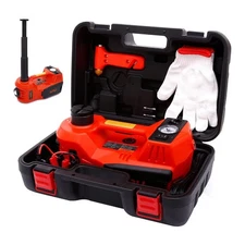 Electric Car Jacks 5Ton 12V Hydraulic Jack with Tire Air Pump and LED Light,Elec