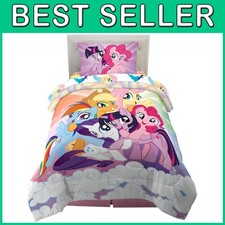 Kids My Little Pony Rainbow Bedding, 4pc Twin Size