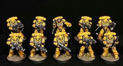 Imperial Fists Intercessor Squad painted Warhammer 40k Primaris Space Marines