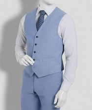 Tommy Hilfiger Men's Blue Modern-Fit Wool-Blend Suit Vest Size L