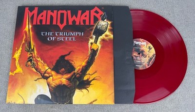 Manowar The Triumph Of Steel 2LP Red Vinyl 2011 Back On Black BOBV272LP VG+