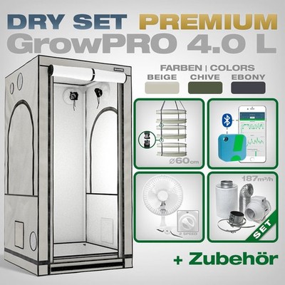 GrowPRO 4.0 L Premium Trockenbox Set 100x100x200cm - geruchsdicht, SensorPush...