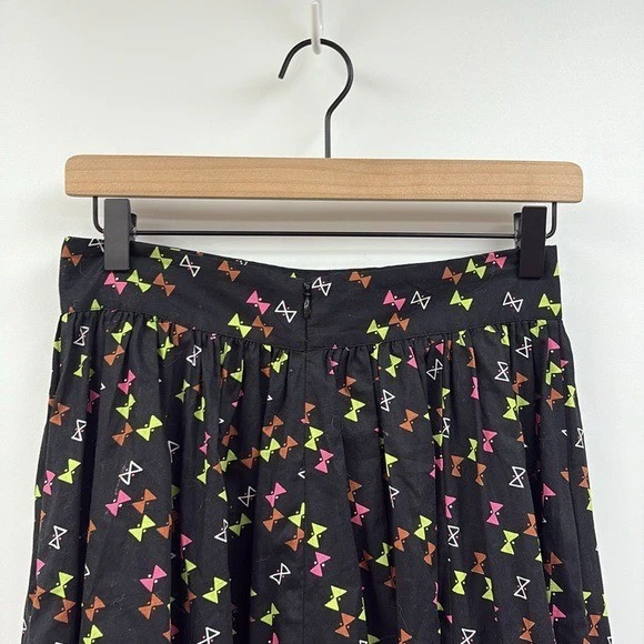 Falda Trashy Diva Bow Gráfico Años 50 Plisada Línea A Estampado Novedad Preppy Negra 8 Foto 4 de 4