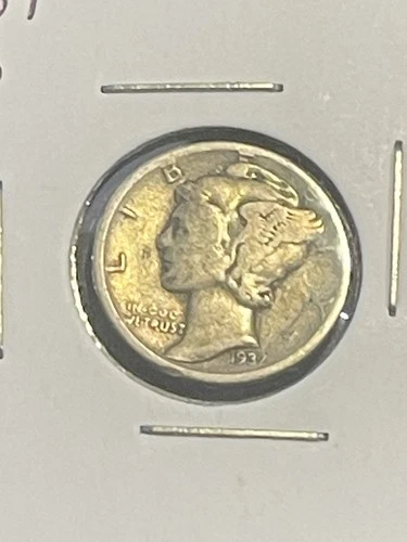 1937-D Mercury 90% Silver Dime Good Condition  - G X2741