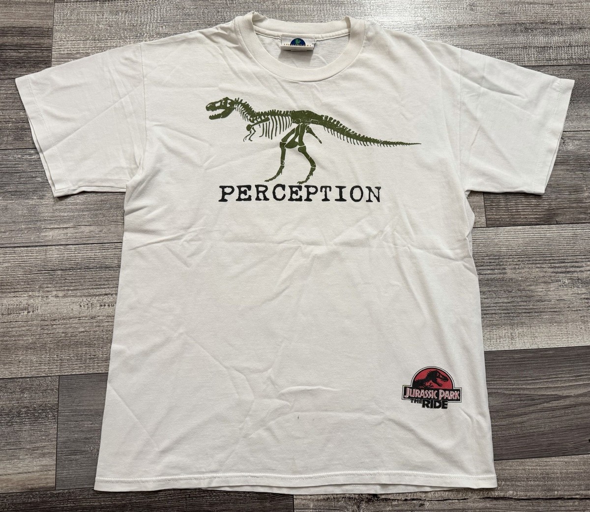 Vintage 1996 Jurassic Park The Ride Shirt Mens Large Perception