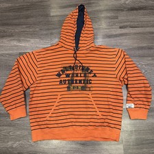 Disney Walt Disney World Pullover Hoodie Striped Orange Adult Unisex Extra Large