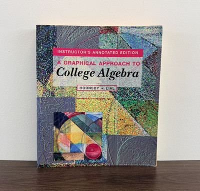 Instructor's Annotated Edition a Graphical Approach to College Algebra Paperback