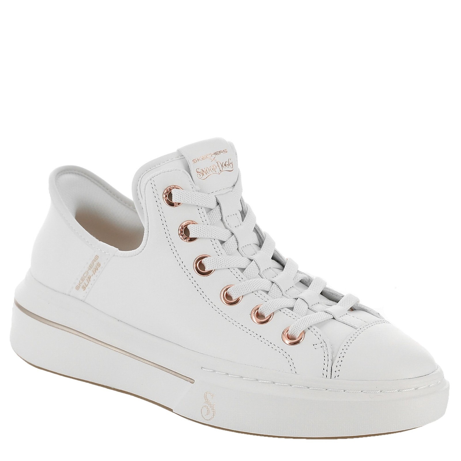 Слипоны Skechers x Snoop Dogg Женские слипоны Snoop One-OG на 8 размеров BM в США - Белые 16290₽