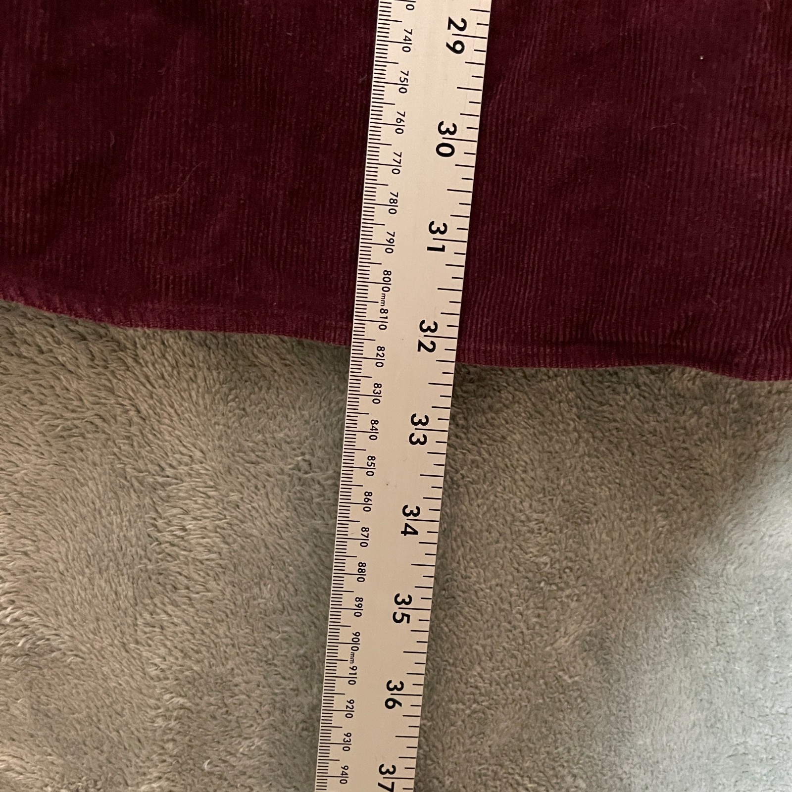 LL Bean Men Classic Solid Maroon Soft Corduroy Lo… - image 9