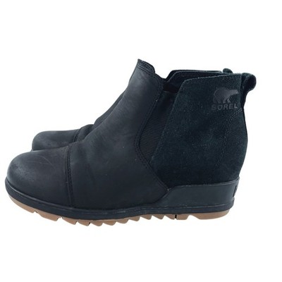 SOREL Winter Casual  Outdoor Ankle Boots  Chelsea Boots Women Size 8.5 Black